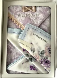 ローラアシュレイ　ジルスチュアート　ハンドタオルハンカチセット　贈答品プレゼント