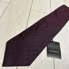 【値下げ】GIVENCHY ジバンシィ ネクタイ ボルドー系 チェック柄