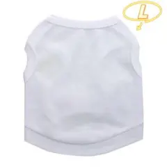 犬服 ペット服 ドッグウェア タンクトップ ホワイト かわいい L