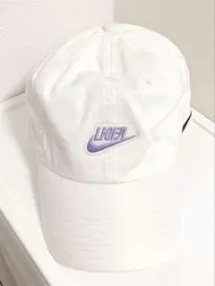 未使用★NIKEロゴキャップ★韓国ナイキ★ホワイト・白★MLサイズ★帽子
