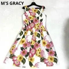 エムズグレイシー 花柄 フレアワンピース 38 美品　38