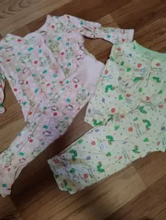 いないいないばあ　はらぺこあおむし　ベビーパジャマセット 90 秋冬