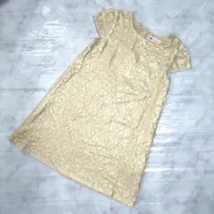 H&M ゴールド フラワーレースドレス ワンピース 女の子 120 花柄のサムネイル