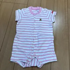 miki HOUSE 半袖ロンパース ピンク　70cm