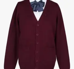 スクールカーディガン ワインレッド 赤