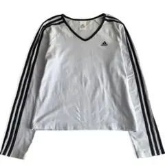adidas アディダス 3本ライン 長袖Tシャツ ロンT