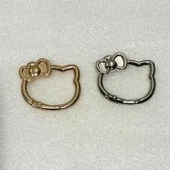 カラビナ　キーリング　シルバー　ゴールド 2個セット