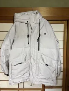 CONVERSE フード付きホワイトダウンジャケット　コート