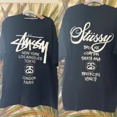 ※ハワイ　ホノルル購入※Stüssy ワールドツアー　ブラック Tシャツ