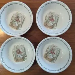 WEDGWOOD ピーターラビット シリアルボウル 4枚セットのサムネイル