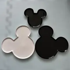 ミッキーマウス型 プレート 陶器3点セット