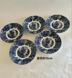 アンティーク MOUNTAIN WARE BYYC お皿5枚 ブルーのサムネイル