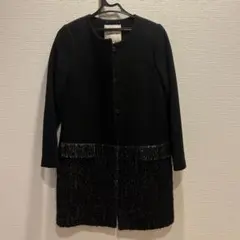 Apuweiser-riche ブラック　ノーカラージャケット