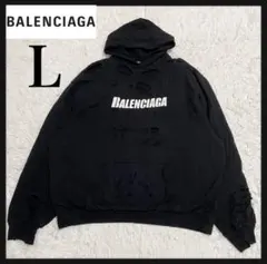 4174【超希少デストロイ・美品】バレンシアガ キャンペーンロゴ ニット