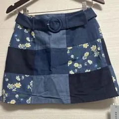 REDYAZEL パッチワーク ミニスカート