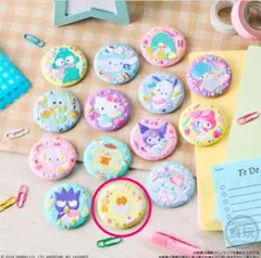 サンリオキャラクターズ刺繍缶バッチ ぐでたま