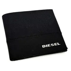 DIESEL ディーゼル　二つ折り　財布　ウォレット　キャンバス　レザー　黒のサムネイル