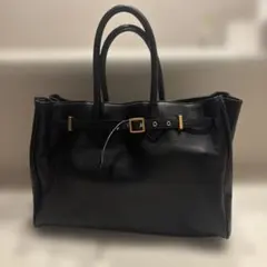 ROPÉ トグルベルト レザートートバッグ シボ革 完売品 黒 - メルカリ