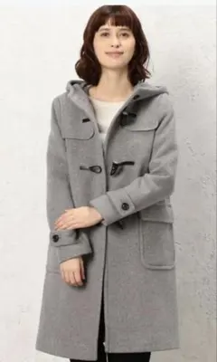 ユナイテッドアローズ グリーンレーベル グレー ダッフルコート フード付き