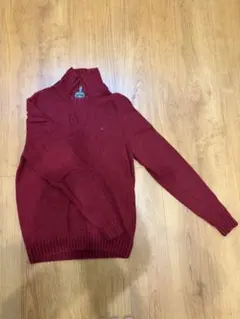 GRAY ワインレッド ニットセーター 長袖