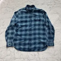 【美品】ポロ ラルフローレン 長袖シャツ チェック柄 インディゴ Ｍサイズ