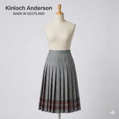キンロックアンダーソン ウールプリーツスカート チェック 希少 スコットランド製