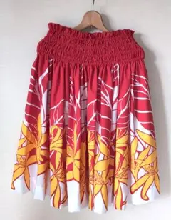 美品　パウスカート　リリー柄　フラダンスのサムネイル