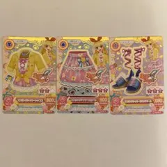 アイカツカード星宮いちご　3枚セット　スプリングシャワー