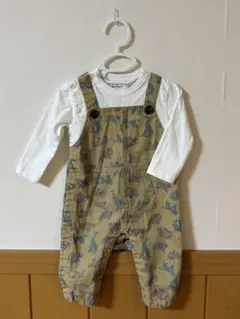 動物柄オーバーオール 80サイズ　子供服のサムネイル