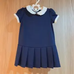 現行品familiar キッズ 半袖ワンピース 120cm ネイビー お受験 | Mercari