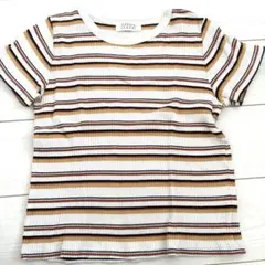 LOWRYS FARM ボーダー半袖リブTシャツ M