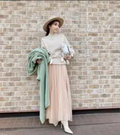 eimy istoire リボンレースアップニットプルオーバー