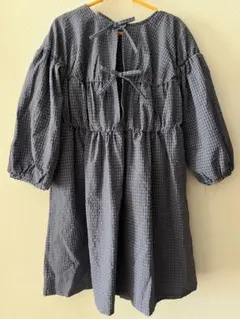 apres les courts チェック柄 長袖ワンピース120サイズ匿名配送