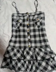 H*i様 【TRALALA】【美品】レッドチェック柄 リボン付き 半袖
