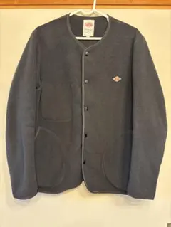 danton メンズ ノーカラーフリースジャケット