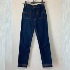 【美品】MOUSSY デニムHIGH WAIST STITCH STRAIGHT