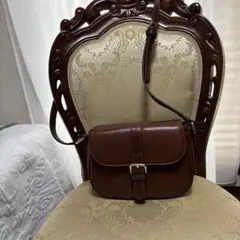 新品、未使用ノートルファボリ　ブラック　ブラウン ショルダーバッグゴールド金具のサムネイル