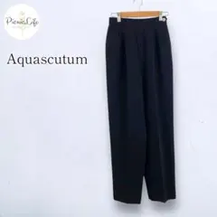 美品【アクアスキュータム】ウールスラックスパンツ ストレート フォーマル M