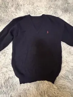 j*h様 POLO RALPH LAUREN Vネック ニット ネイビーのサムネイル