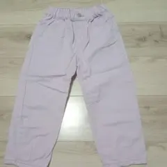 キッズ ロングパンツ パープル ウエストゴム120