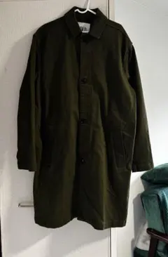 ZARA ステンカラーコート オリーブグリーン