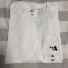 [未使用品]ユニクロUT ミッキーマウス　ワンポイント 半袖Tシャツ XXL