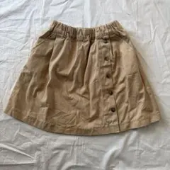 petit main ベージュ ボタン付きスカート 110