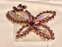 可愛い紫蝶々髪飾り　髪留め　バレッタ　大粒アメジスト　浴衣　着物　お祭りイベント