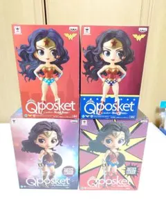 Qposket【ハーレイクイン】【ワンダーウーマン】フィギュア 4種セット 