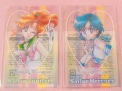 セーラームーン　明治 チョコレート クリアカード マーキュリー　ジュピター