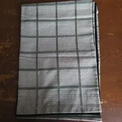 アンティーク　洒落　袋帯　正絹　繻子　三崩し　格子　Y9　着物　正月　小紋　紬