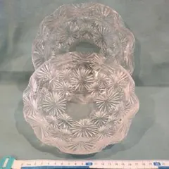 昭和レトロ✨佐々木ガラス　ガラス大皿2個セットのサムネイル