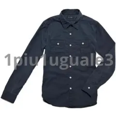 定価4.2万1piu1uguale3 CORDURA RIPSTOPシャツ Ⅳ紺のサムネイル