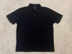 【XXL】黒ブラックUNIQLOユニクロエアリズムコットンカノコポロシャツ2XL